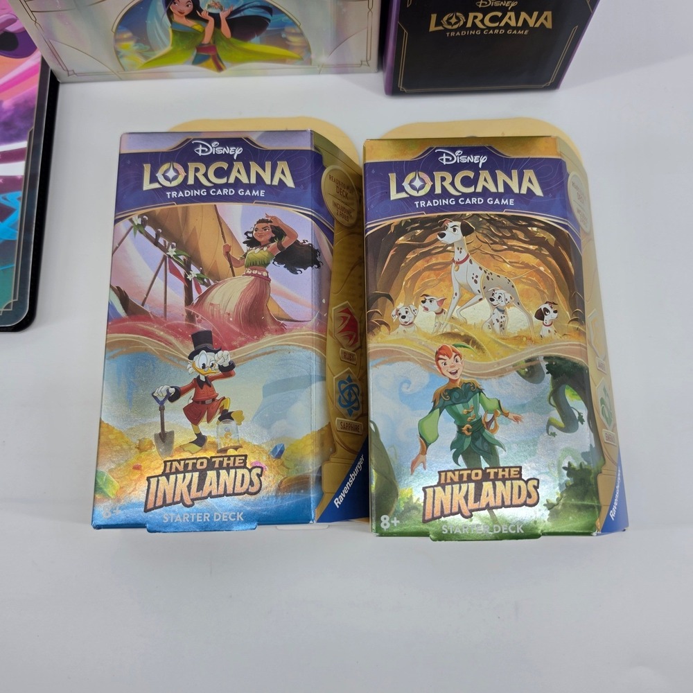 Disney Lorcana Into the Inklands Starter Decks Portfolios & Trove Box Bundle - Picture 5 of 7